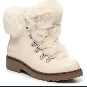 Kelly & Katie Faux Fur Patent Boots